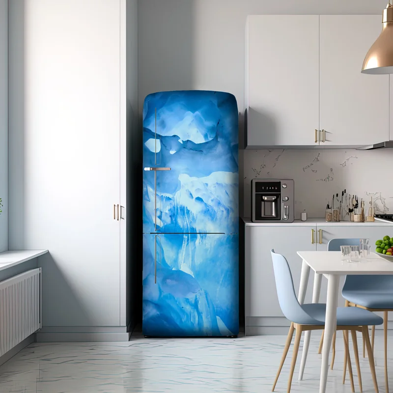 Kühlschrankaufkleber ätherische blaue eishöhle