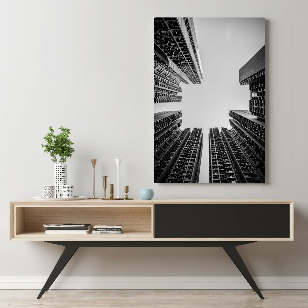 Leinwandbild städtische perspektive hochhäuser Leinwandbild städtische perspektive hochhäuser