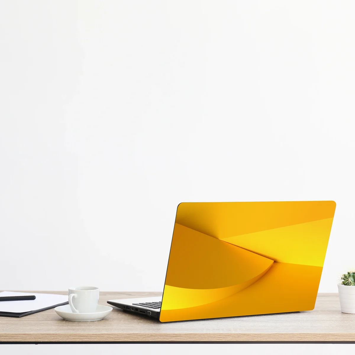 Laptop-Aufkleber gelbe geometrische abstraktion 3d Laptop-Aufkleber gelbe geometrische abstraktion 3d