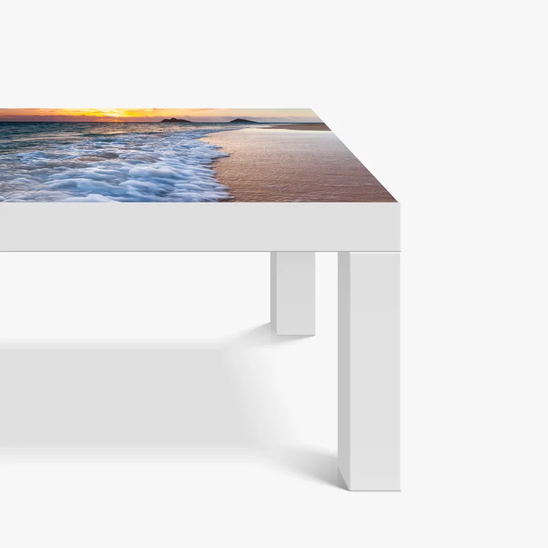 Tischaufkleber und Schreibtischaufkleber ruhiger sonnenaufgang am meeresufer