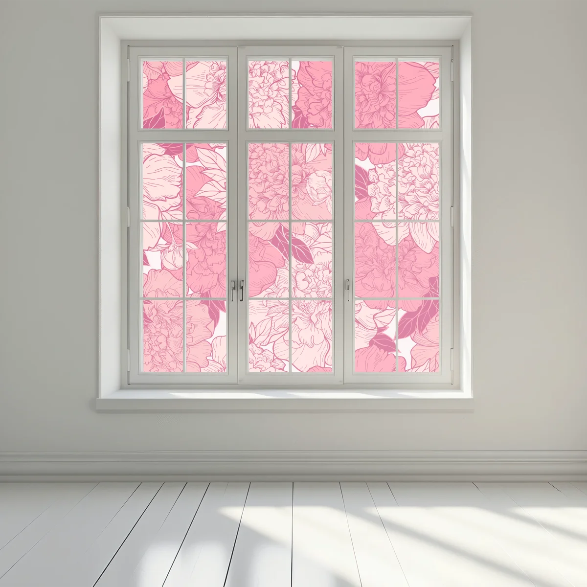 Fensteraufkleber rosa pfingstrosenmuster Fensteraufkleber rosa pfingstrosenmuster