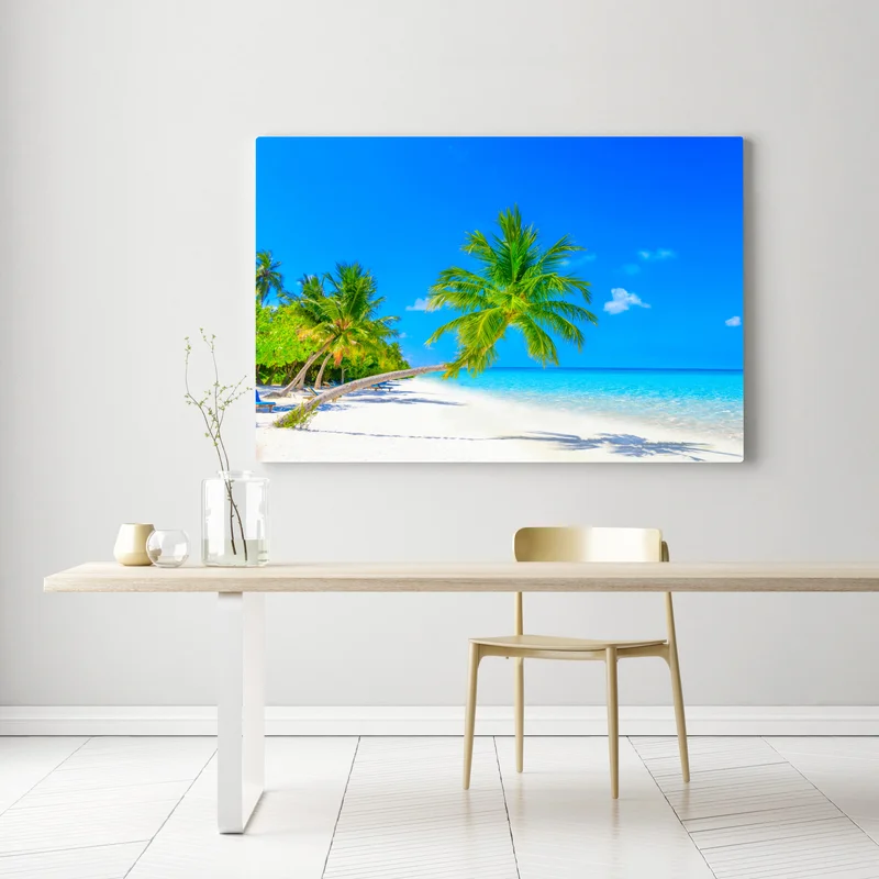 Leinwandbild traumhafte strandlandschaft auf den Malediven Leinwandbild traumhafte strandlandschaft auf den Malediven