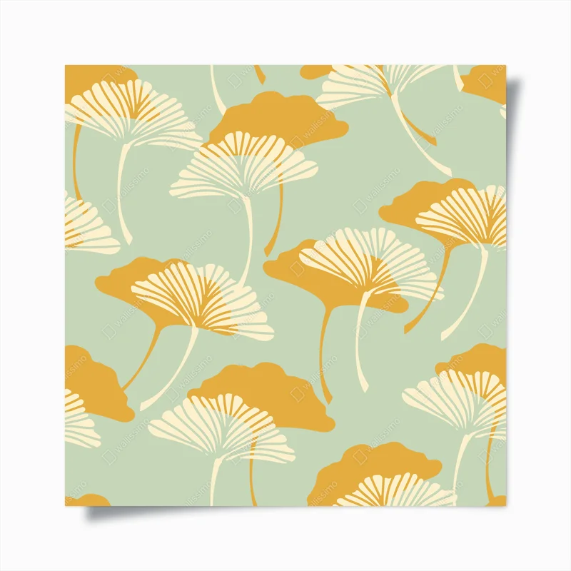 Poster pastelliges ginkgo-blumenmuster • Poster bei Wallnifity® Poster pastelliges ginkgo-blumenmuster • Poster bei Wallnifity®