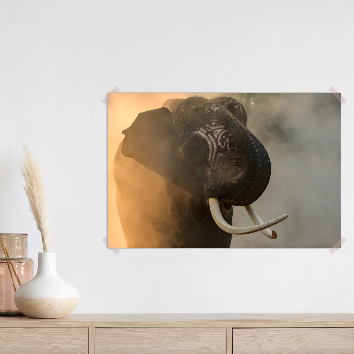 Poster majestätischer Thai-elefant mit stoßzähnen Poster majestätischer Thai-elefant mit stoßzähnen