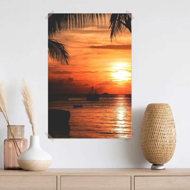 Poster tropischer sonnenuntergang am meer Poster tropischer sonnenuntergang am meer