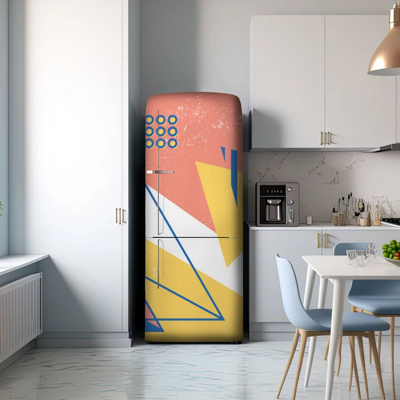 Kühlschrankaufkleber pastellfarbene geometrische komposition Kühlschrankaufkleber pastellfarbene geometrische komposition