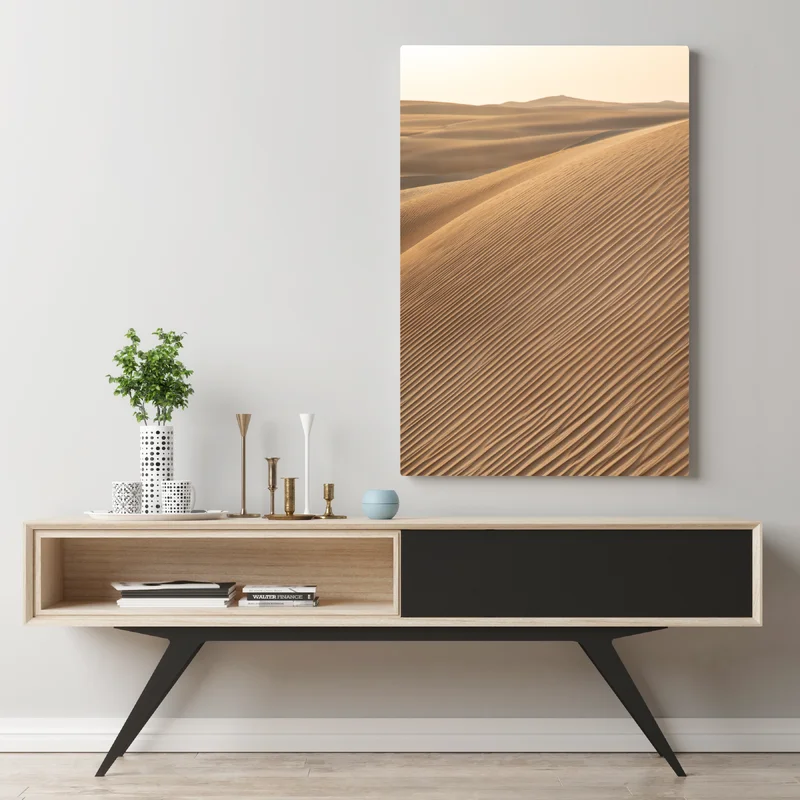 Leinwandbild goldene sanddünen minimalistisches landschaftsbild Leinwandbild goldene sanddünen minimalistisches landschaftsbild