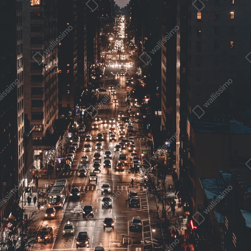 Fototapeta Manhattan nocna aleja Fototapeta Manhattan nocna aleja