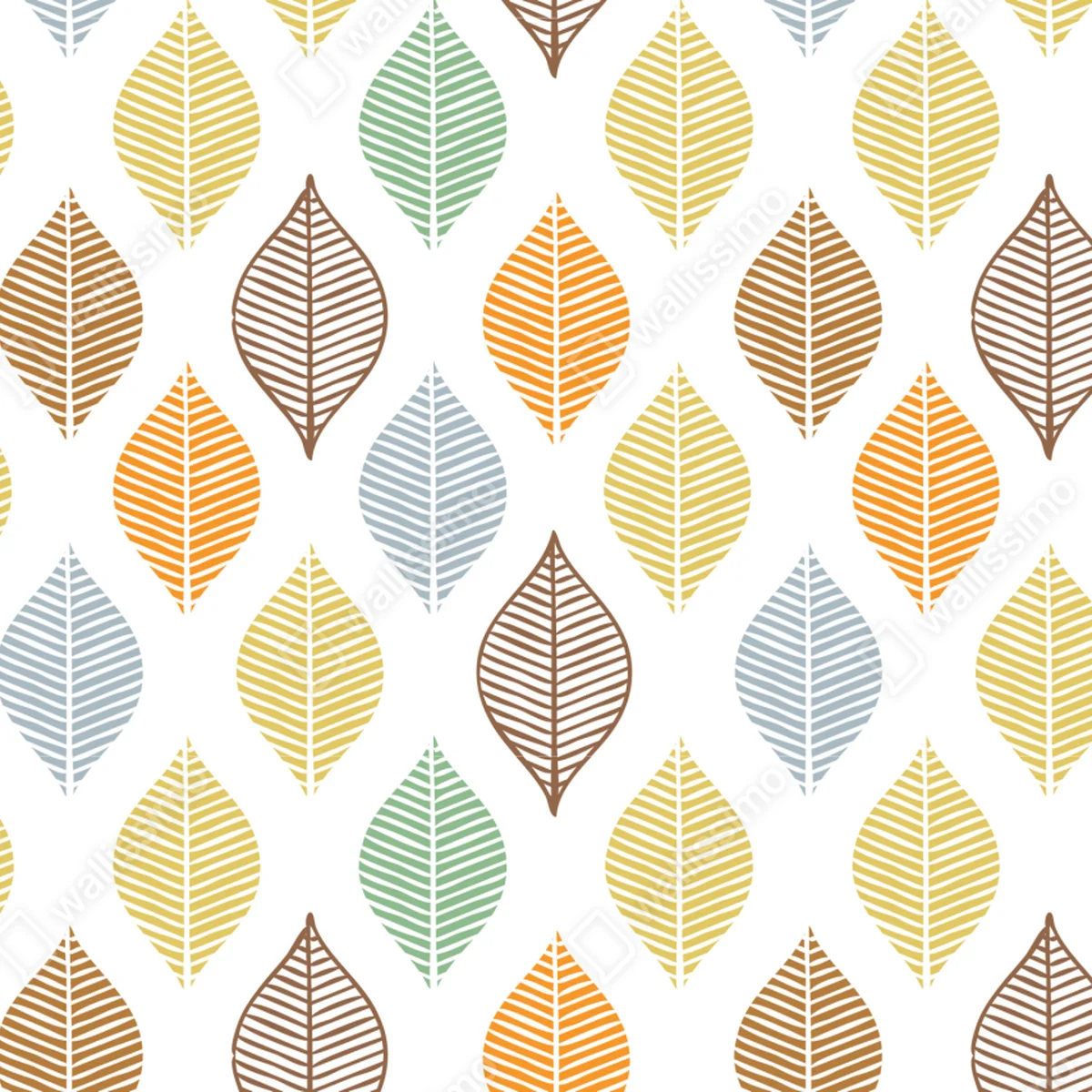 Naklejka na okno pastelowy wzór liści na ścianę Naklejka na okno pastelowy wzór liści na ścianę