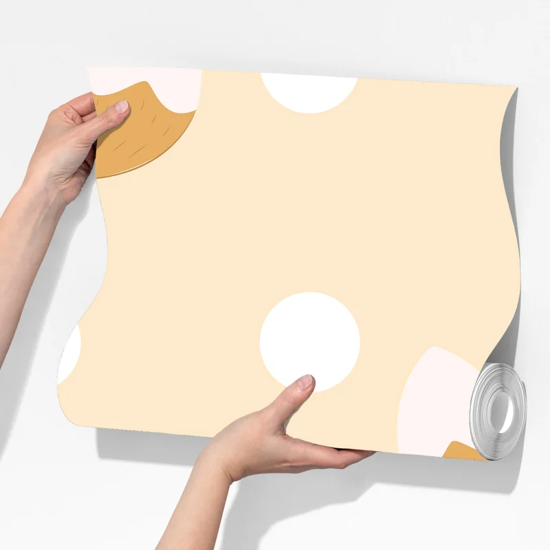 Fototapete verspieltes fuchsmuster in pastellbeige Fototapete verspieltes fuchsmuster in pastellbeige