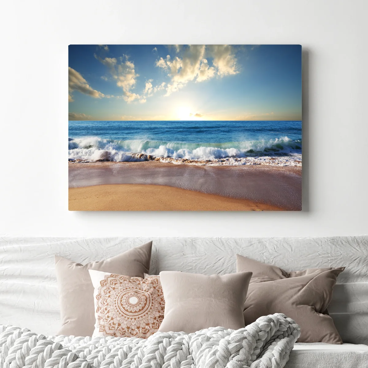 Leinwandbild ruhiger sonnenuntergang am strand Leinwandbild ruhiger sonnenuntergang am strand