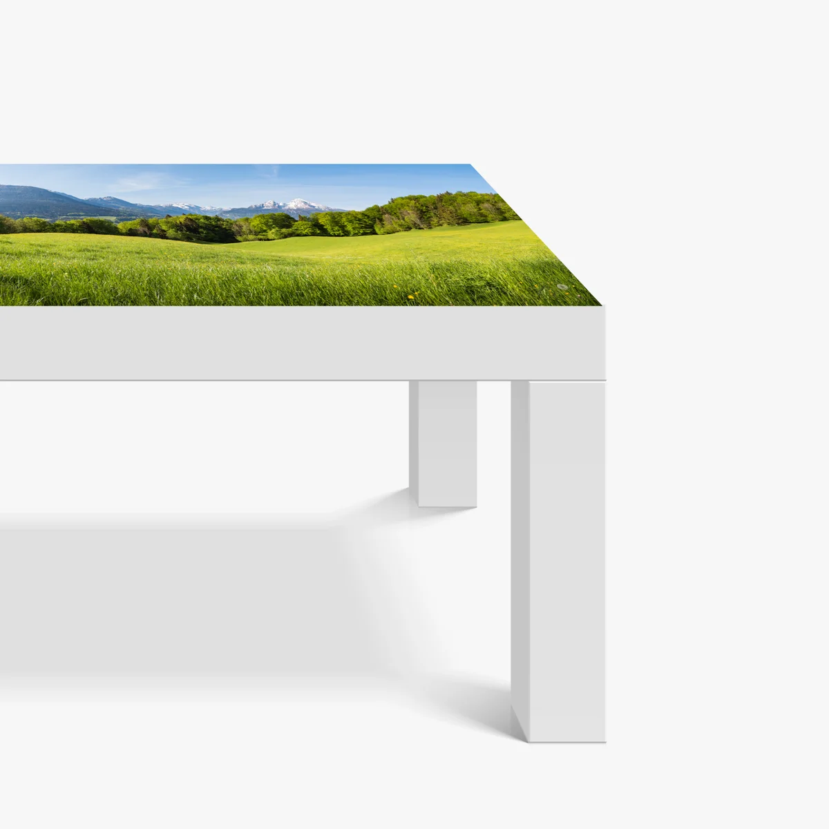 Tischaufkleber und Schreibtischaufkleber ruhiges alpines wiesenpanorama Tischaufkleber und Schreibtischaufkleber ruhiges alpines wiesenpanorama