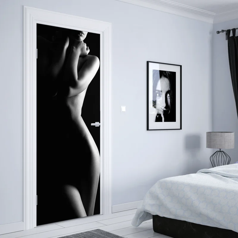 Türaufkleber sinnliche silhouette weiblicher form