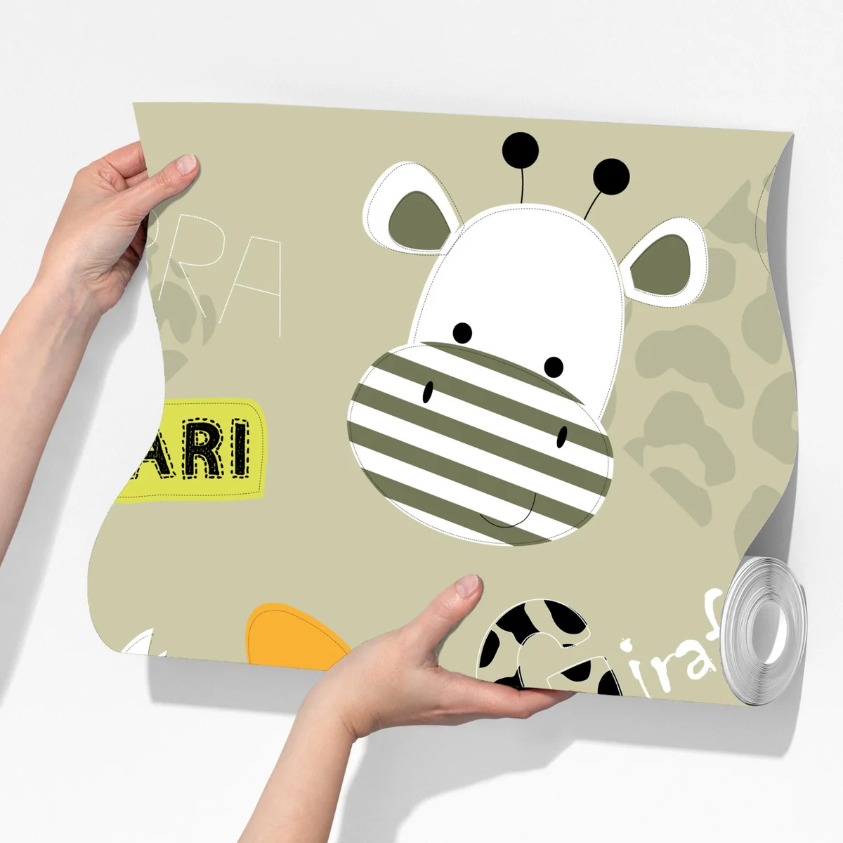 Fototapete süßes safari-tiermuster für kinder Fototapete süßes safari-tiermuster für kinder