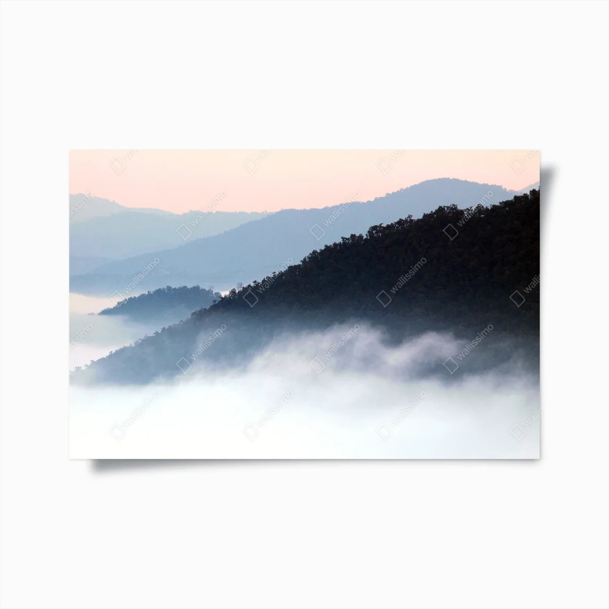 Poster Morgennebel bedeckt den Berg, Thailand • Poster bei Wallnifity® Poster Morgennebel bedeckt den Berg, Thailand • Poster bei Wallnifity®