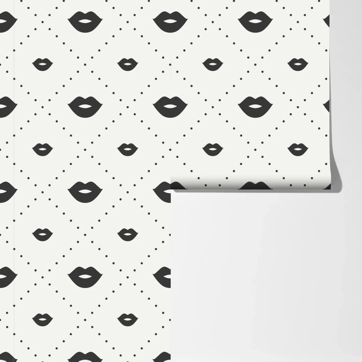 Fototapete minimalistisches monochromes lippenmuster Fototapete minimalistisches monochromes lippenmuster