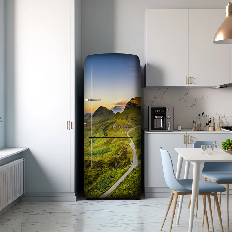 Kühlschrankaufkleber sonnenuntergang über Quiraing, Isle of Skye Kühlschrankaufkleber sonnenuntergang über Quiraing, Isle of Skye