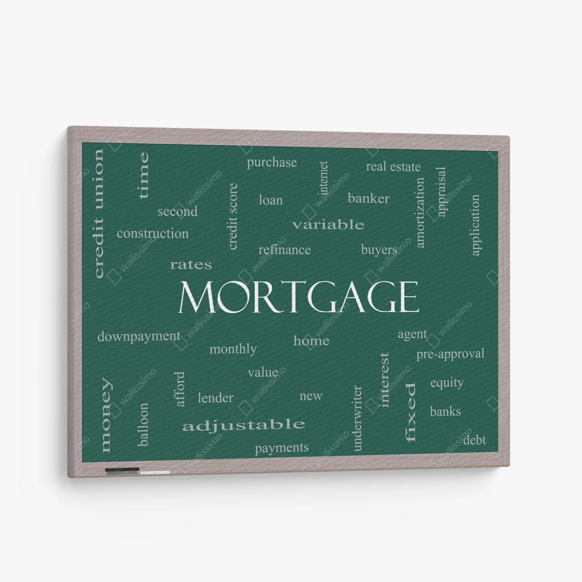 Leinwandbild Hypothekenwort Cloud-Konzept auf der Tafel • Leinwandbilder bei Wallnifity® Leinwandbild Hypothekenwort Cloud-Konzept auf der Tafel • Leinwandbilder bei Wallnifity®