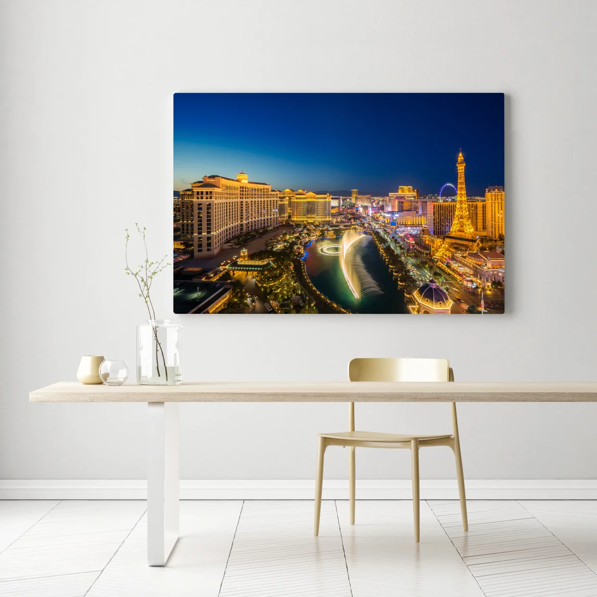 Leinwandbild Las Vegas skyline bei nacht Leinwandbild Las Vegas skyline bei nacht