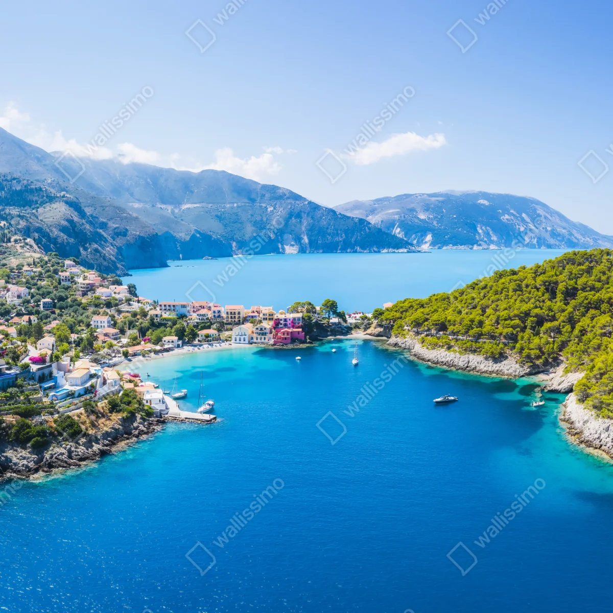 Tischaufkleber und Schreibtischaufkleber sonnige bucht mit türkisfarbenem wasser Tischaufkleber und Schreibtischaufkleber sonnige bucht mit türkisfarbenem wasser