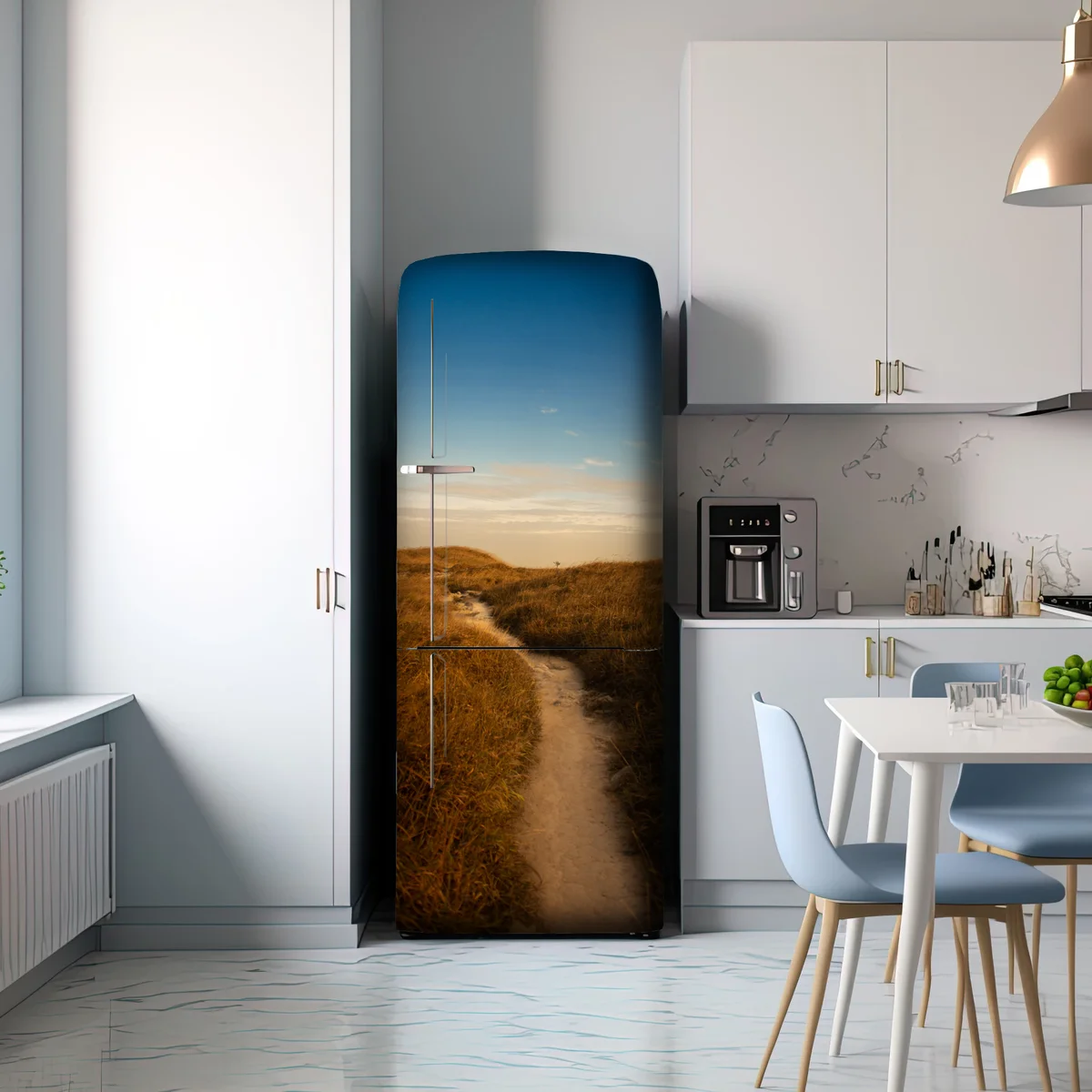 Kühlschrankaufkleber sonnenbeschienener weg durch die dünen Kühlschrankaufkleber sonnenbeschienener weg durch die dünen