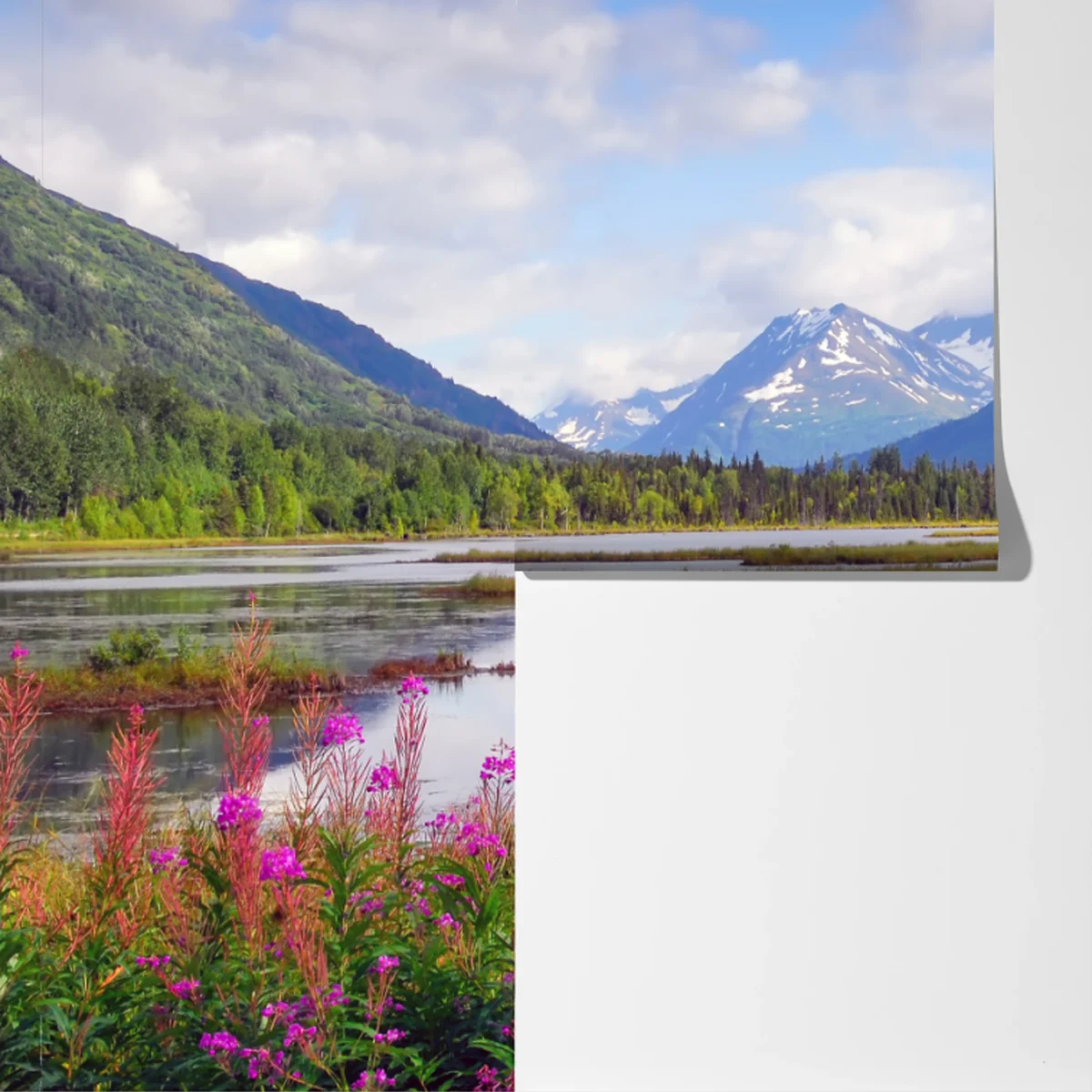 Fototapete Tern Lake spiegelungen, berglandschaft aus Alaska Fototapete Tern Lake spiegelungen, berglandschaft aus Alaska