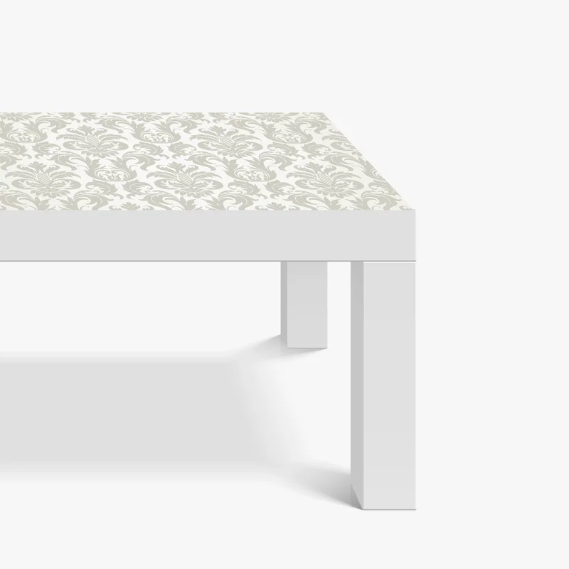 Tischaufkleber und Schreibtischaufkleber elegantes beiges damastmuster