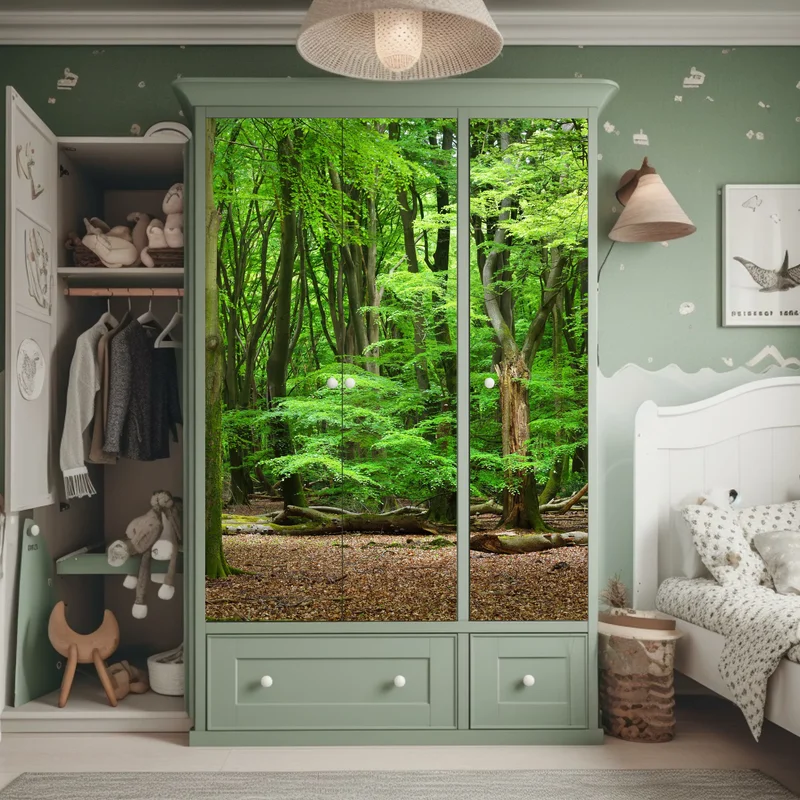 Schrankaufkleber ruhige grüne waldkrone Schrankaufkleber ruhige grüne waldkrone