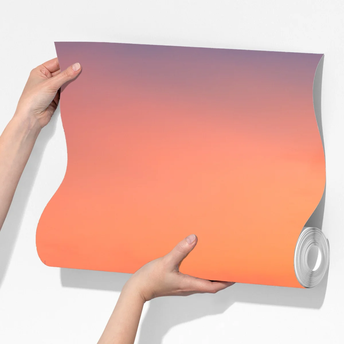 Fototapete Dubai skyline bei sonnenuntergang Fototapete Dubai skyline bei sonnenuntergang