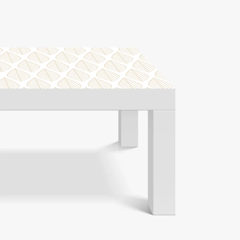 Tischaufkleber und Schreibtischaufkleber elegantes goldenes geometrisches blattmuster