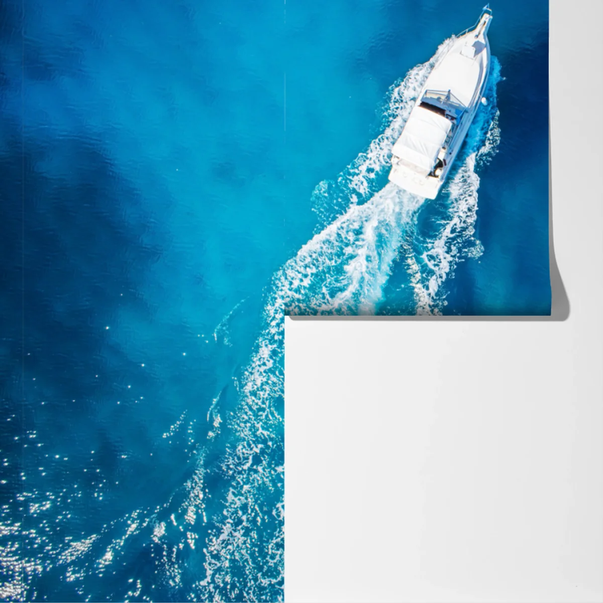 Fototapete jacht über dem kristallblauen ozean Fototapete jacht über dem kristallblauen ozean