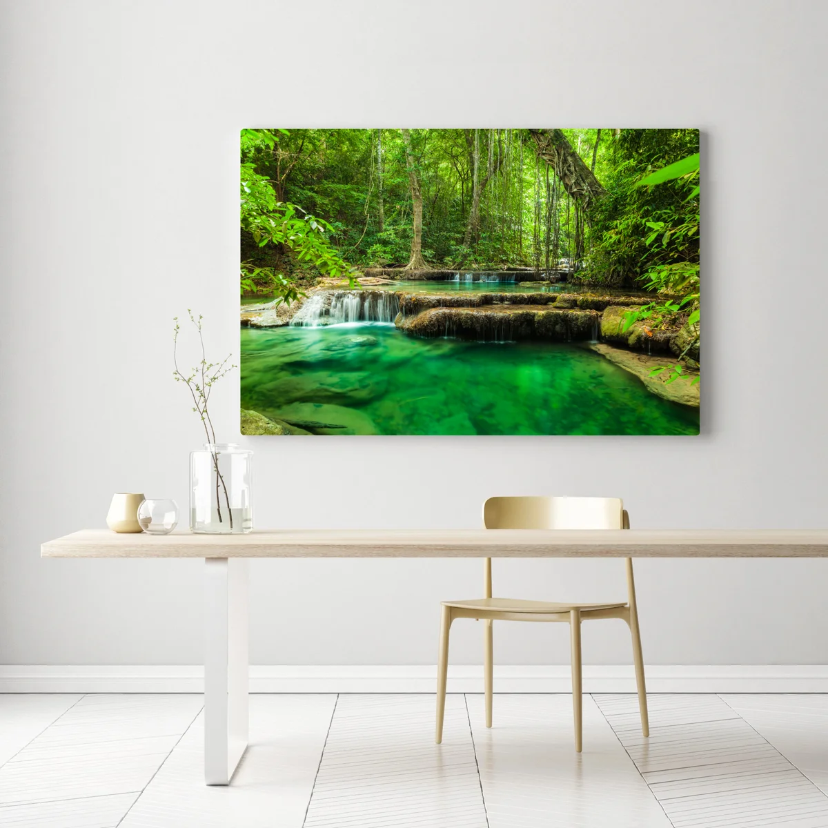Leinwandbild ruhige türkisbecken am wasserfall Erawan Leinwandbild ruhige türkisbecken am wasserfall Erawan