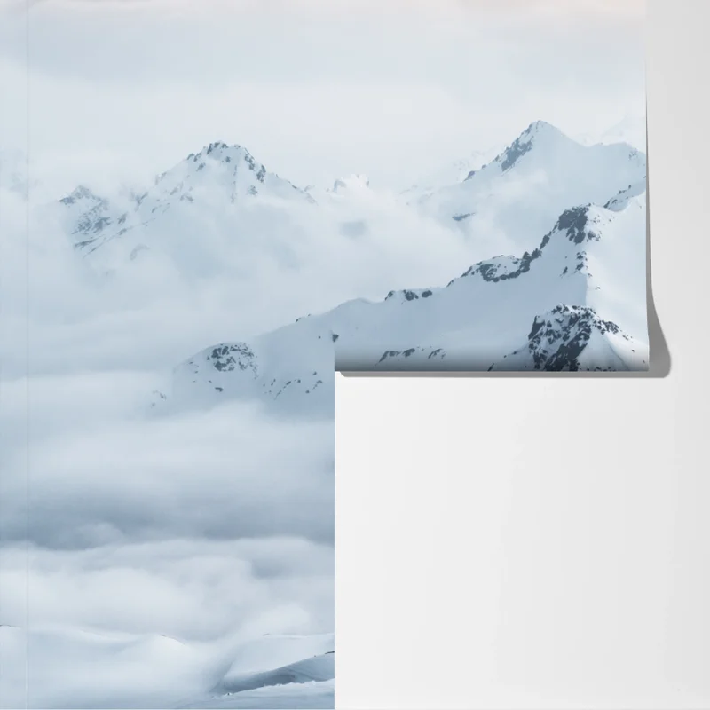 Fototapete verschneite gipfel des Kaukasus im dämmerlicht Fototapete verschneite gipfel des Kaukasus im dämmerlicht