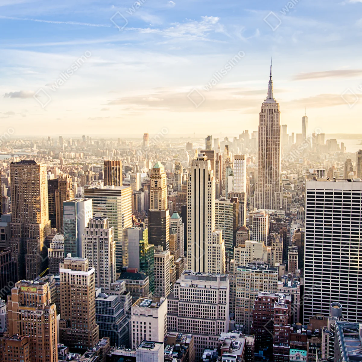 Fototapete New York skyline im morgenlicht Fototapete New York skyline im morgenlicht