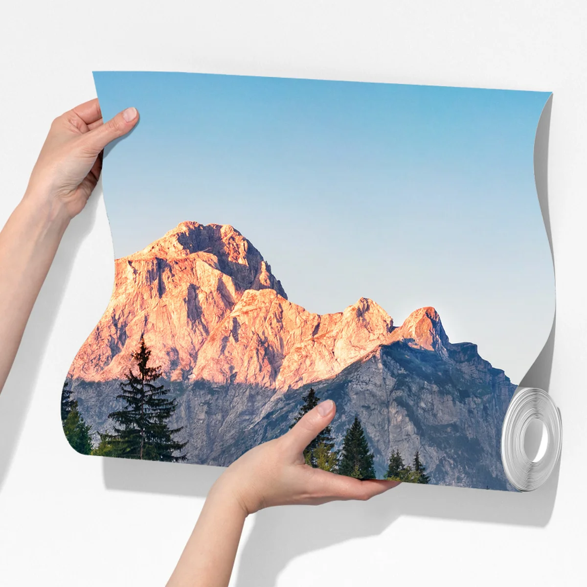 Fototapete ruhiger morgen am Fusine See, Julische Alpen Fototapete ruhiger morgen am Fusine See, Julische Alpen