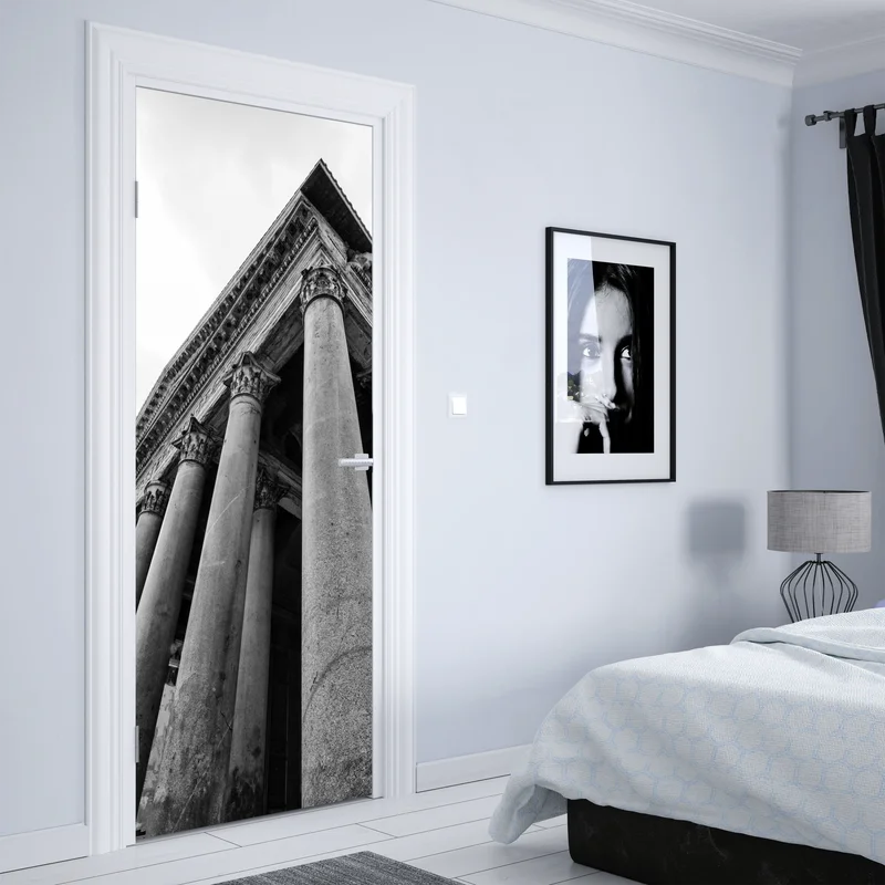 Türaufkleber majestätische säulen des Pantheon in Rom