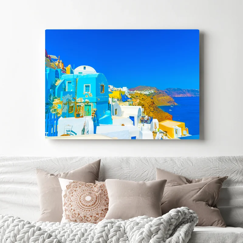 Leinwandbild sonniger blick auf Oia, Santorini Leinwandbild sonniger blick auf Oia, Santorini