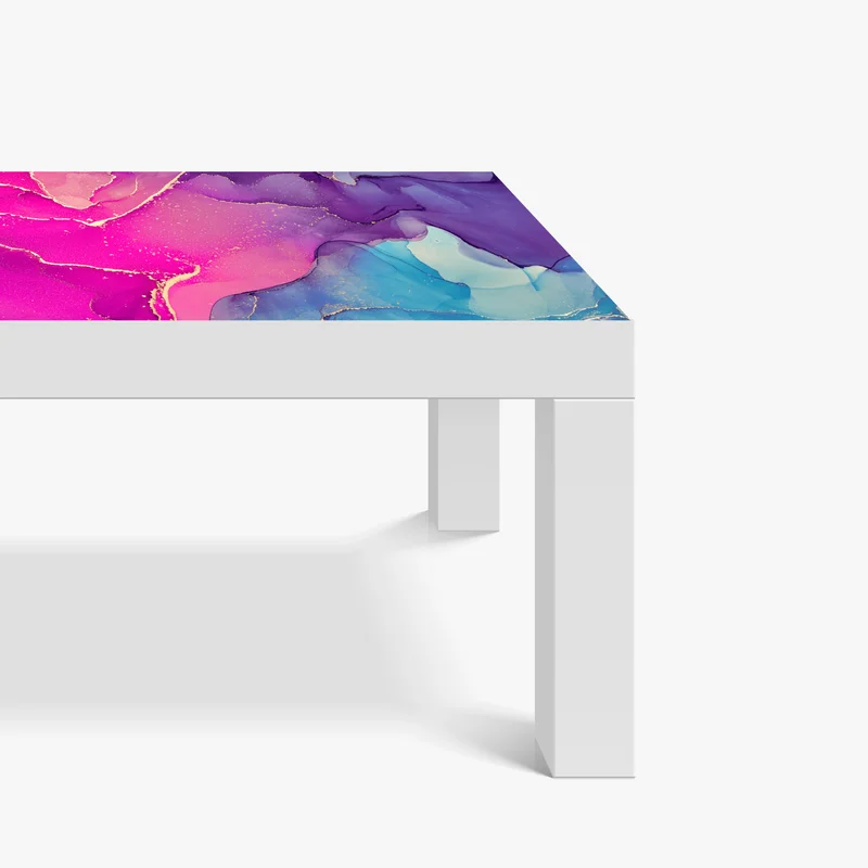 Tischaufkleber und Schreibtischaufkleber leuchtende marmorierte komposition aus alkohol-tinte