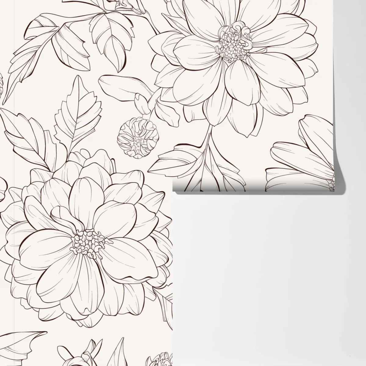 Fototapete zartes botanisches blumenmuster Fototapete zartes botanisches blumenmuster