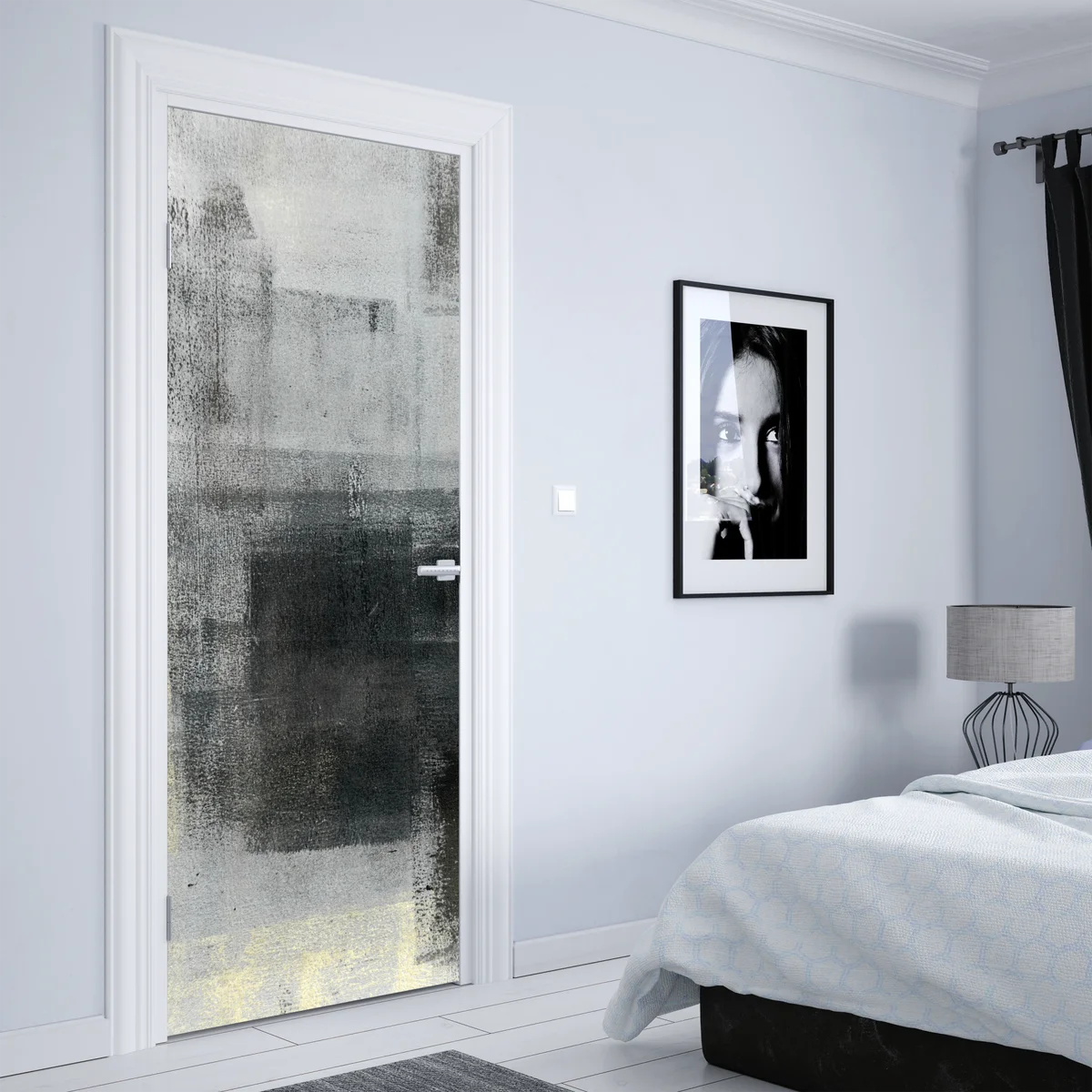 Türaufkleber subtile monochrome textur Türaufkleber subtile monochrome textur