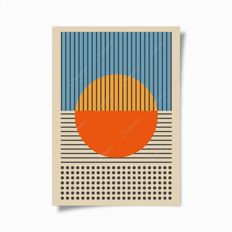 Poster kräftiger geometrischer sonnenuntergang • Poster bei Wallnifity® Poster kräftiger geometrischer sonnenuntergang • Poster bei Wallnifity®