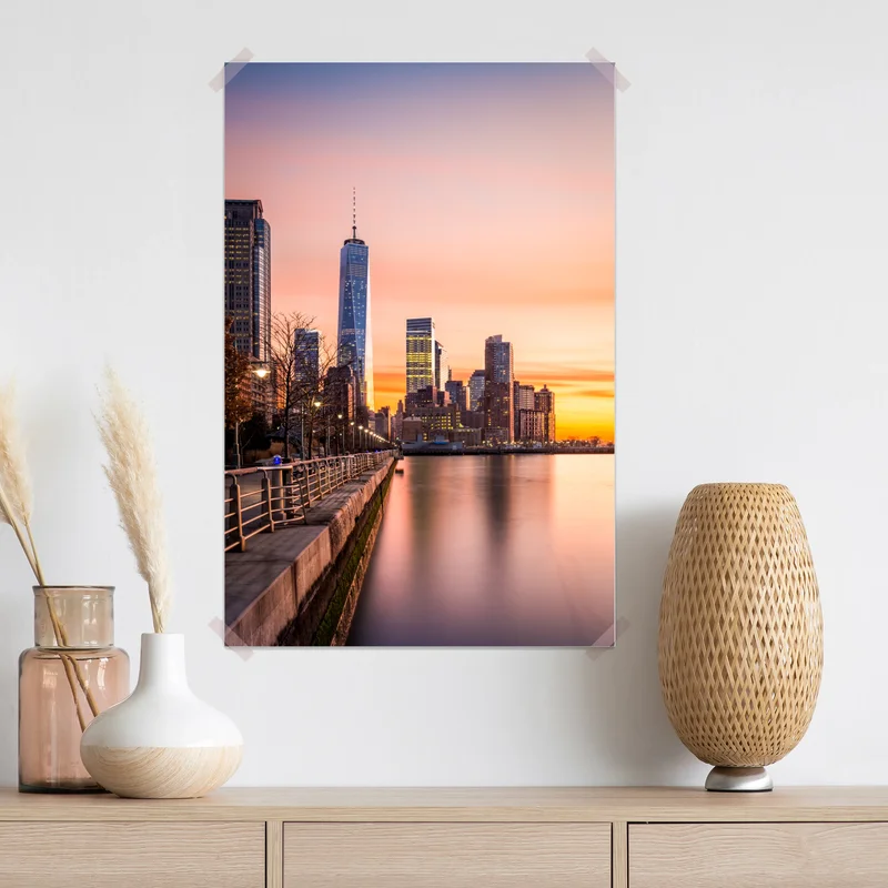 Poster Lower Manhattan bei sonnenuntergang Poster Lower Manhattan bei sonnenuntergang