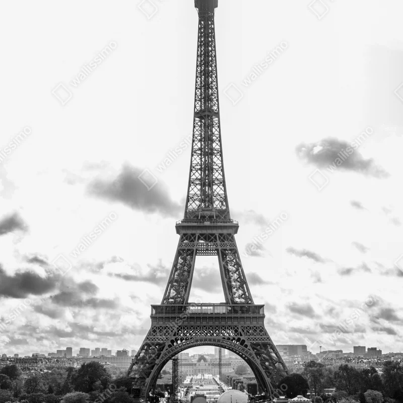 Poster Paris Eiffelturm in monochrom Poster Paris Eiffelturm in monochrom