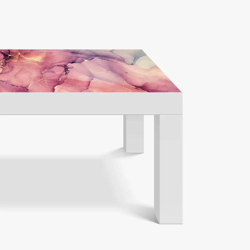 Tischaufkleber und Schreibtischaufkleber ätherische lila marmorabstraktion