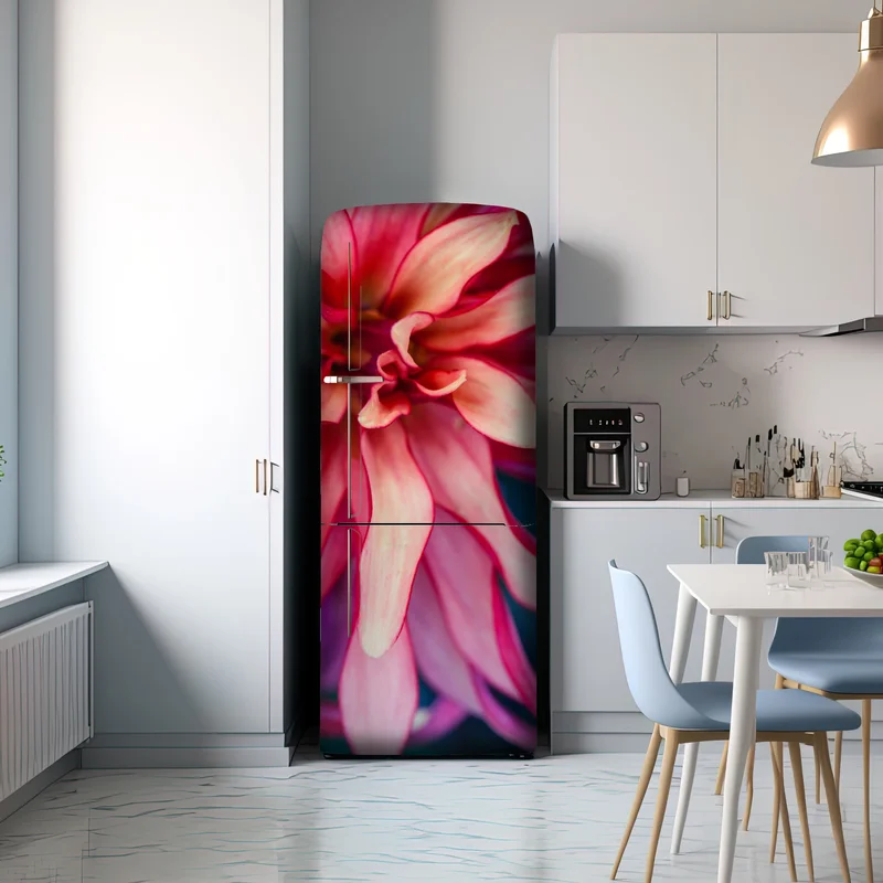 Kühlschrankaufkleber vibrantes rosa blütenmakro Kühlschrankaufkleber vibrantes rosa blütenmakro