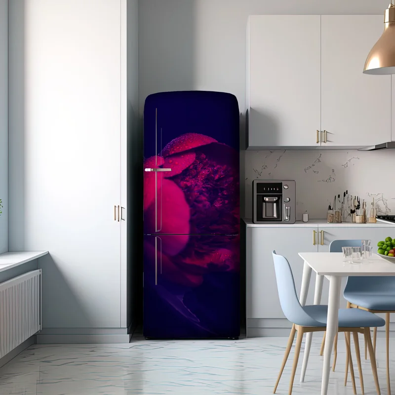 Kühlschrankaufkleber stimmungsvolle rosa pfingstrose nahaufnahme Kühlschrankaufkleber stimmungsvolle rosa pfingstrose nahaufnahme