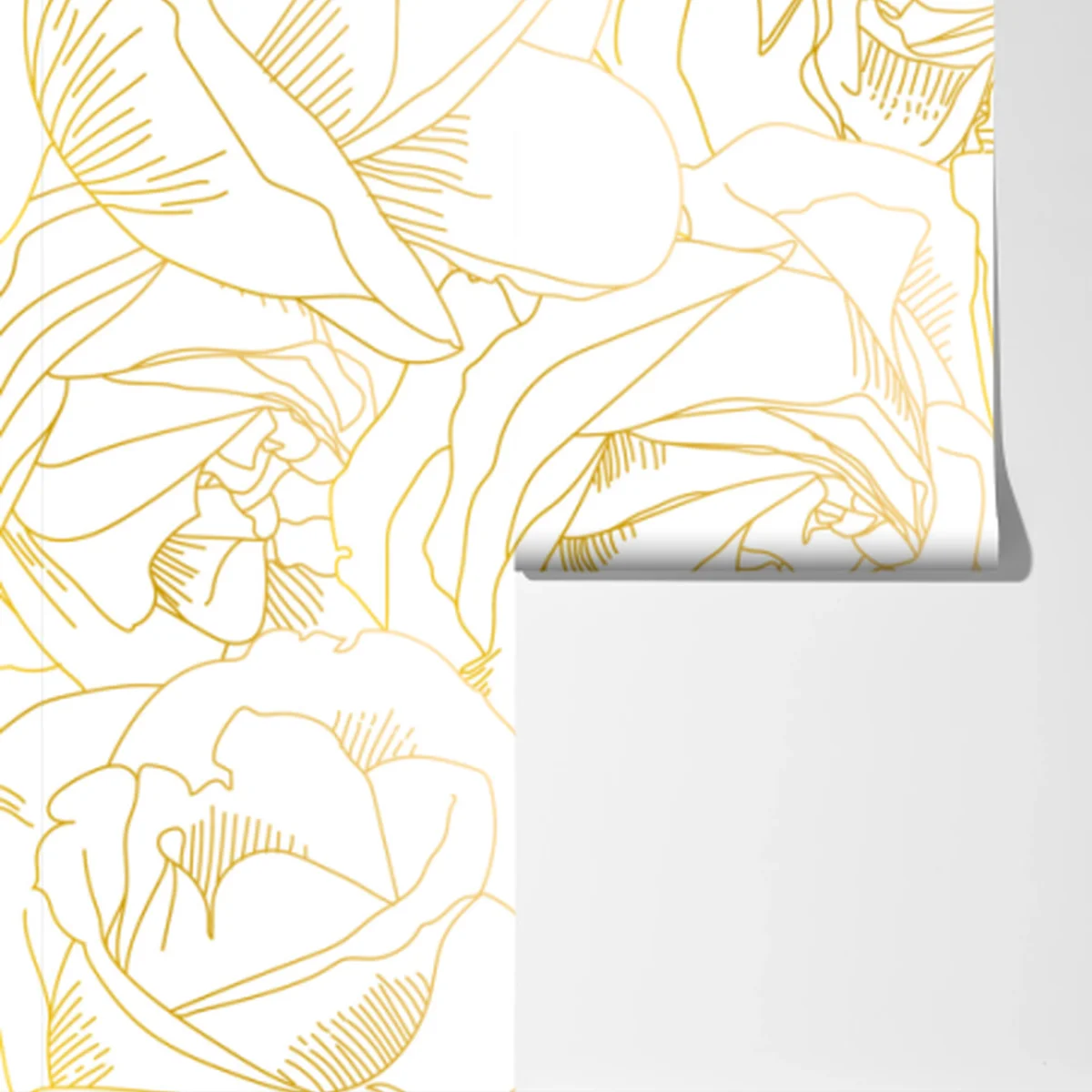 Fototapete goldene rosen linienzeichnung Fototapete goldene rosen linienzeichnung