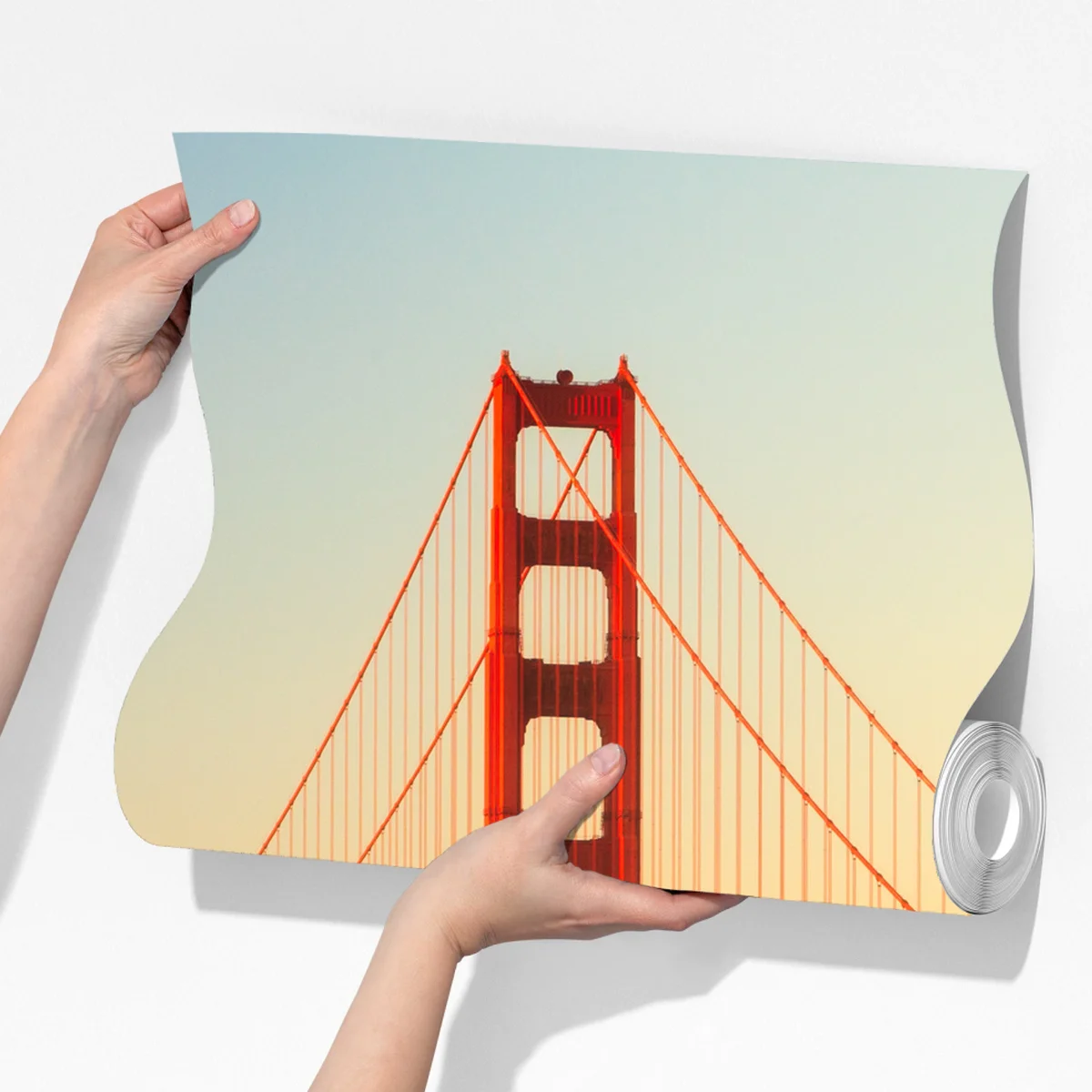 Fototapete Golden Gate brücke bei sonnenuntergang Fototapete Golden Gate brücke bei sonnenuntergang