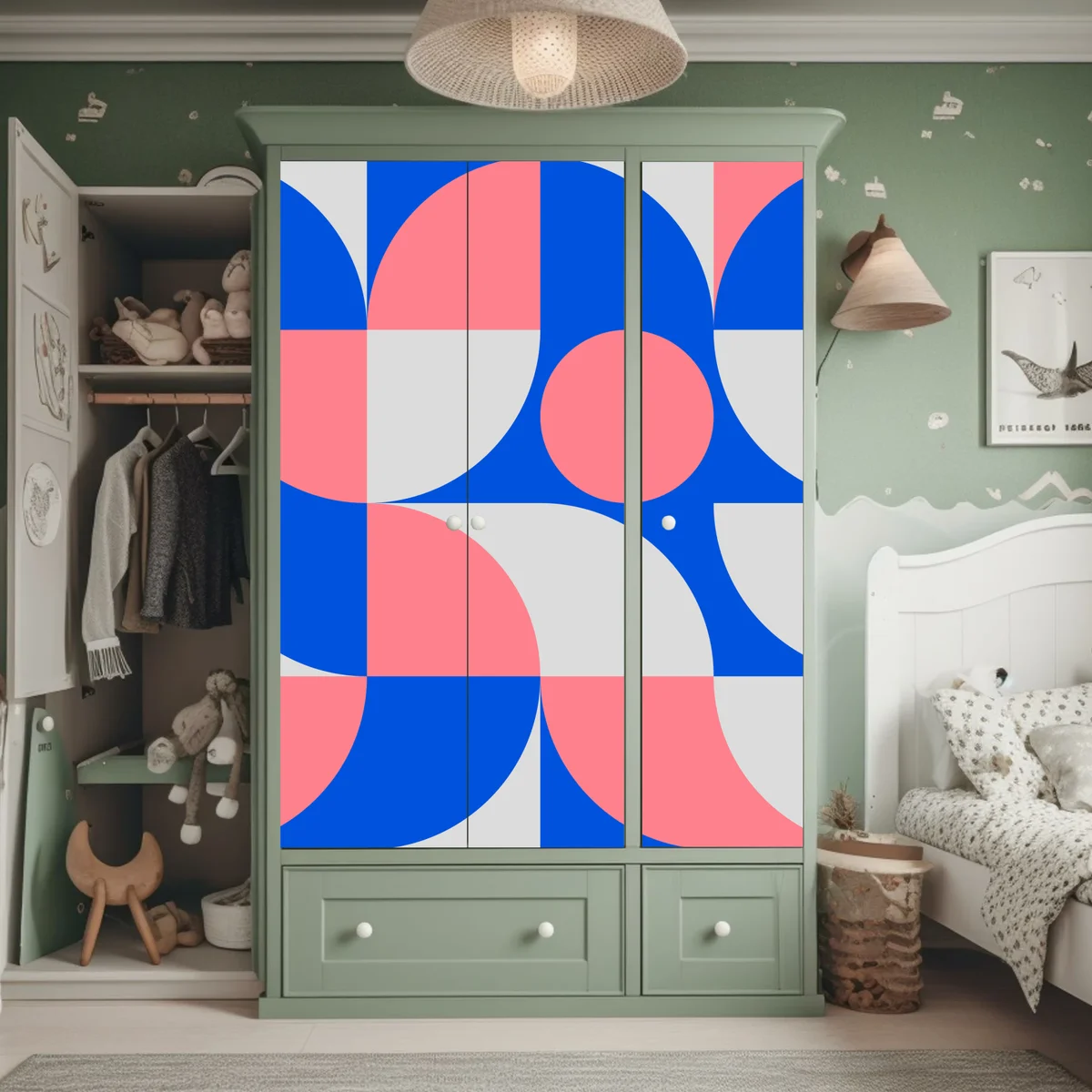 Schrankaufkleber skandinavische geometrische komposition Schrankaufkleber skandinavische geometrische komposition