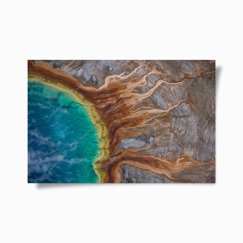 Poster türkisfarbene thermalquelle aus der luft • Poster bei Wallnifity® Poster türkisfarbene thermalquelle aus der luft • Poster bei Wallnifity®